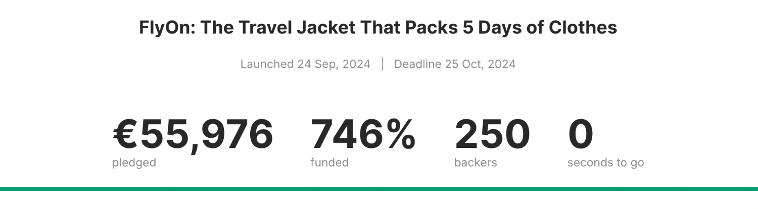 Kickstarted Airport Jacket for Traveling